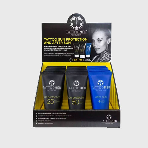 TattooMed® Sun 3x5 Mix 15x 100ml - Tischaufsteller-B2B - Sun Series-TattooMed