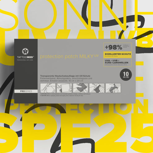 TattooMed® Protection UV Patch MILKY - 20 x 10cm (10 Stk.)